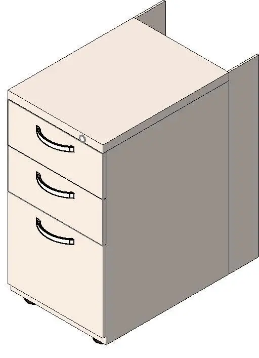 HermanMiller_TuFiling_LQ15D_Q-PullSupportPedestal_PaintedFront — preview 1, by Herman Miller (RevitCity, CC0)