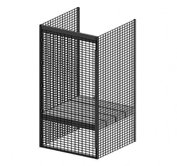 Caged storage Lockers Single