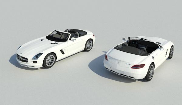 Mercedes SLS Convertible - Car Automobile Vehicle