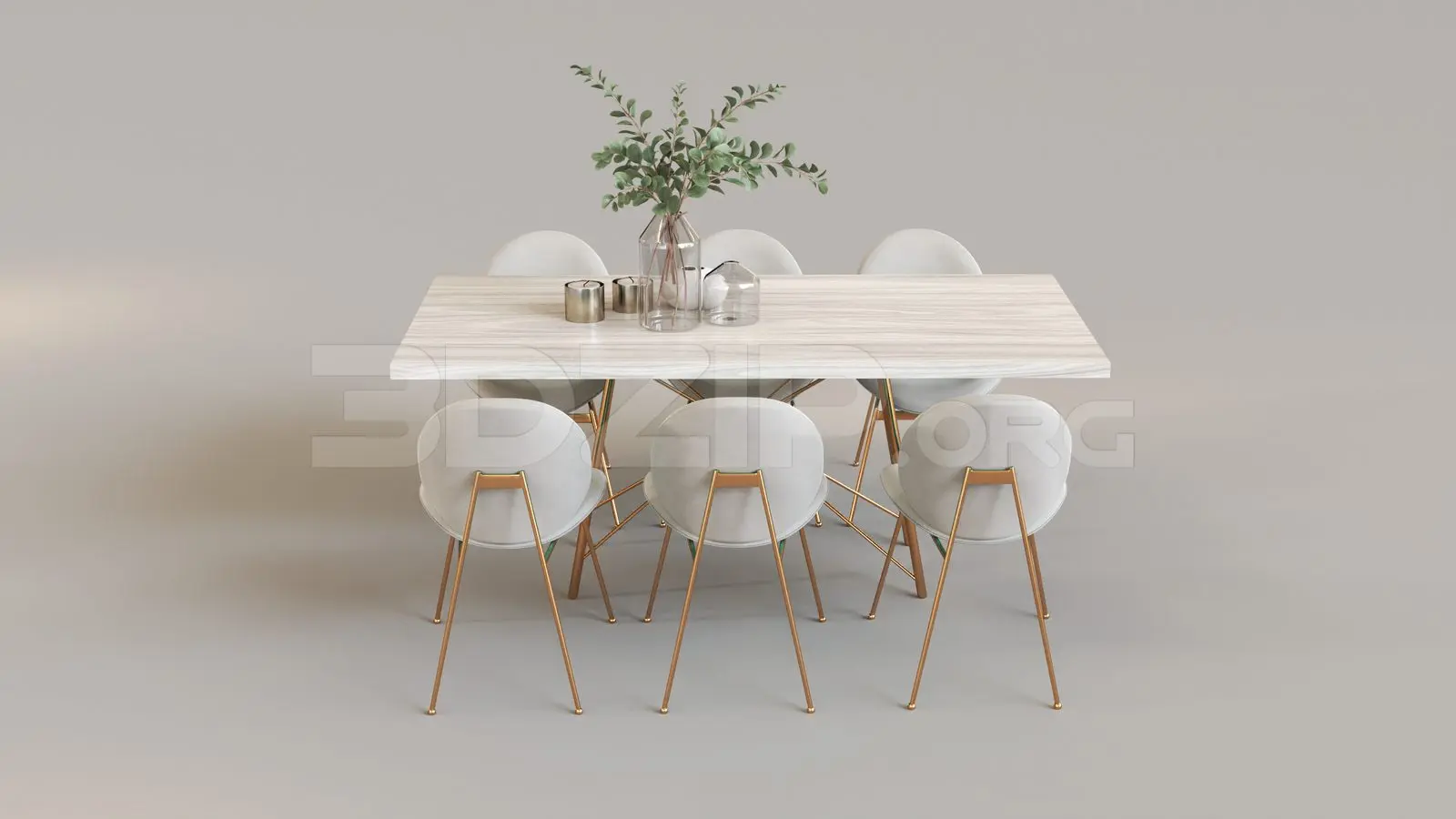 Dining Table And Chair — preview 1 (3dzip, CC0)