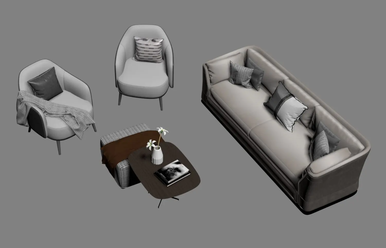 Sofa — preview 1, by Huy Hieu Lee (3dzip)