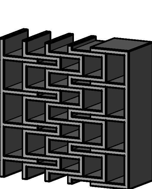 Zig Zag Bookshelve