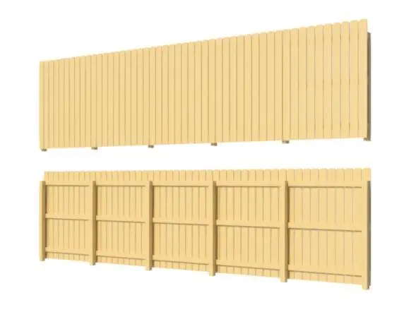 Linear Wood Fence - 6 ft boards