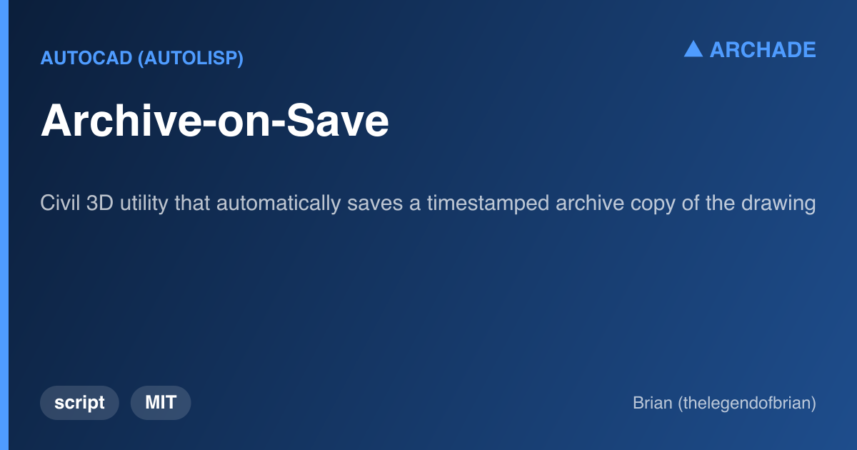 Archive-on-Save — preview 1