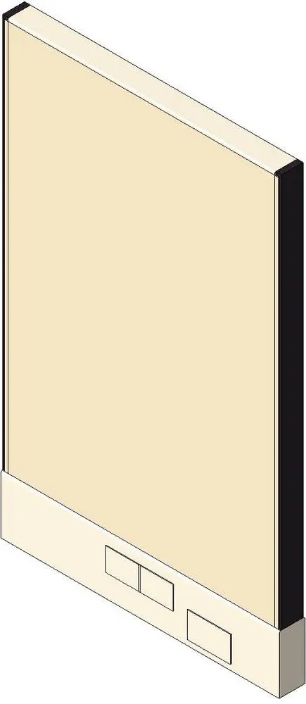 HermanMiller_ActionOffice_A8125_TackableAcoustical-BarrierPanelThinBase — preview 1, by Herman Miller (RevitCity, CC0)