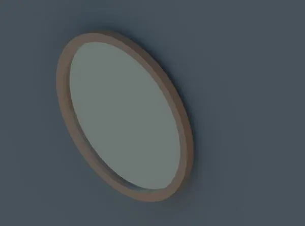 Walnut Circle Mirror