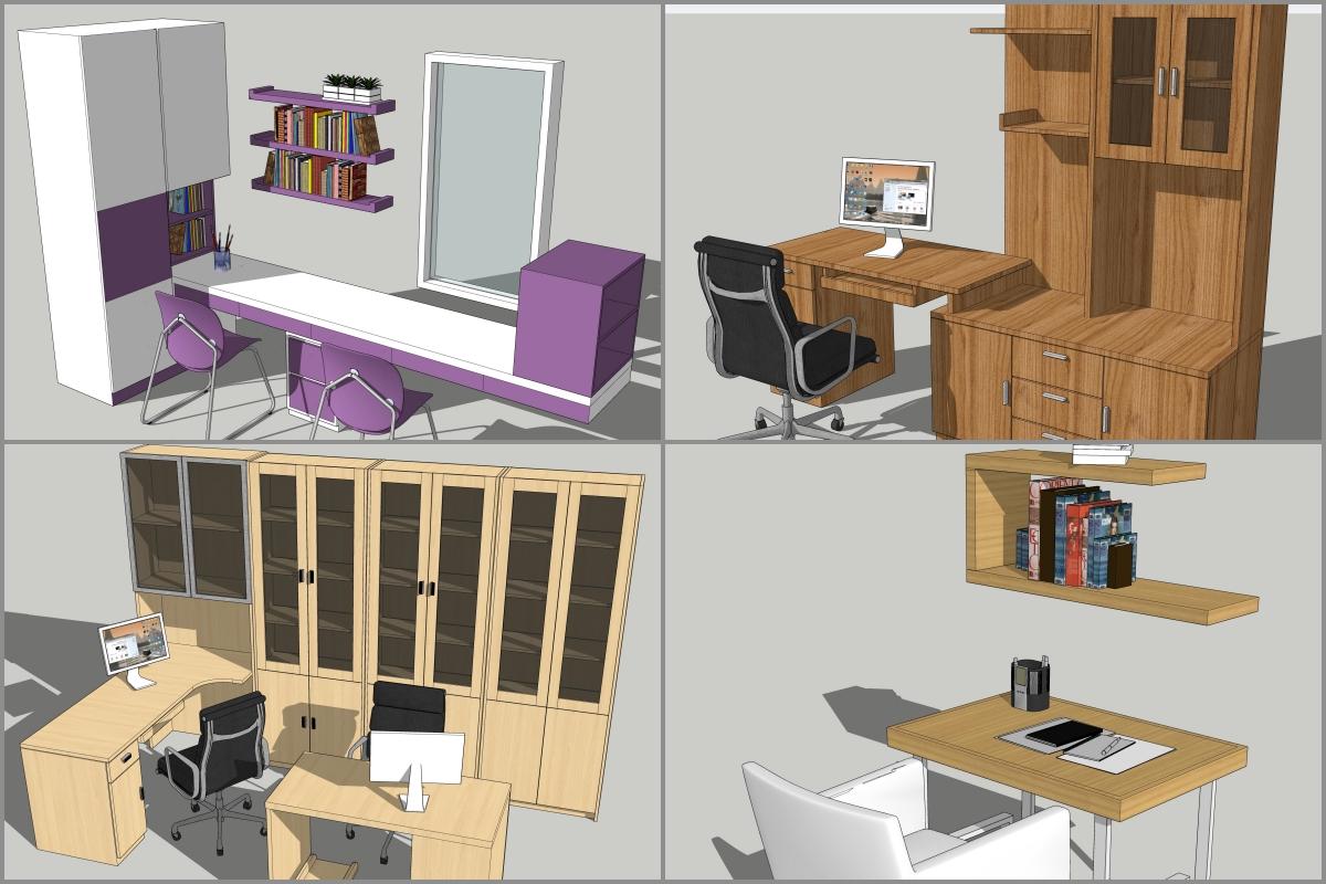 Combo Study Modern Desk