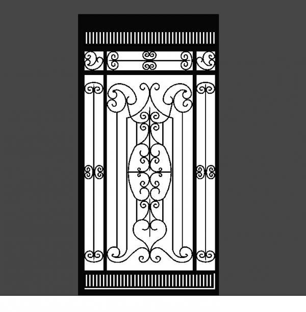 Wrought single door
