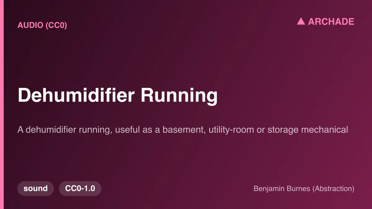 Dehumidifier Running