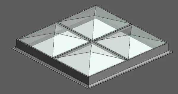 Adjustable Skylights in a Common Frame- 4x4 Unit- Updated