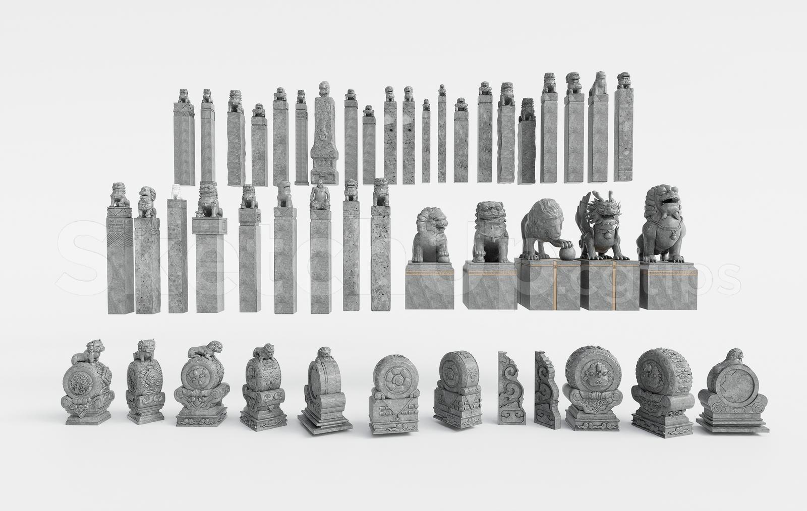 Traditional Asian Stone Statue & Sculpture