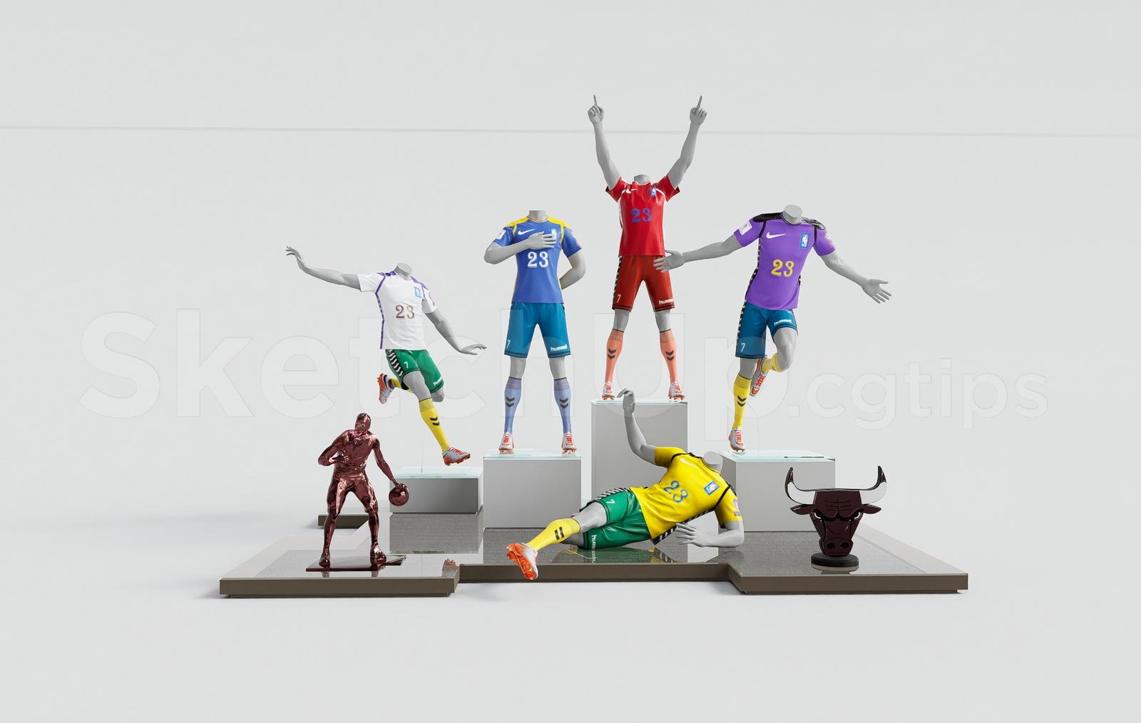 Soccer Player Mannequin Display