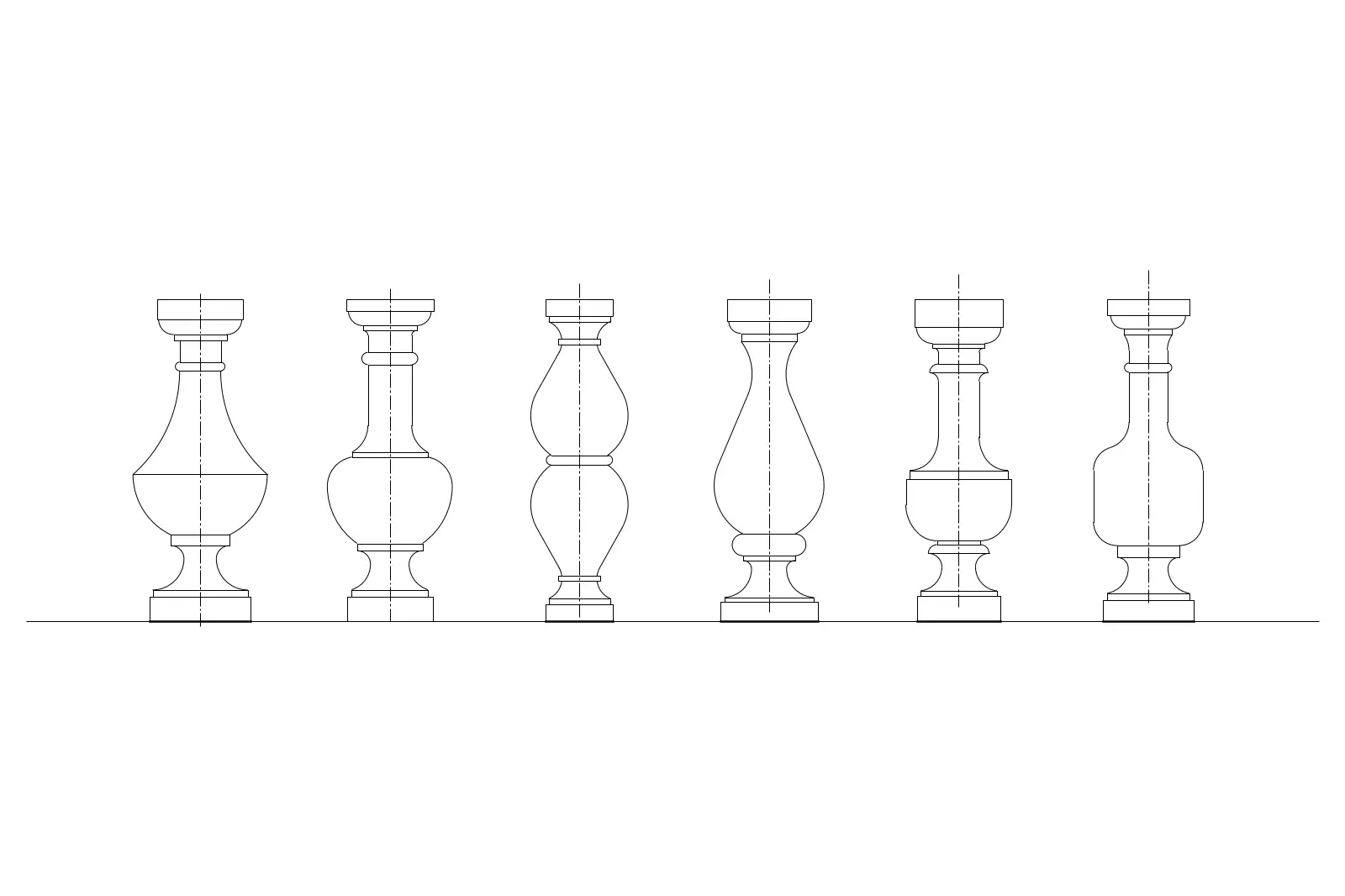 Balusters — CAD drawing preview