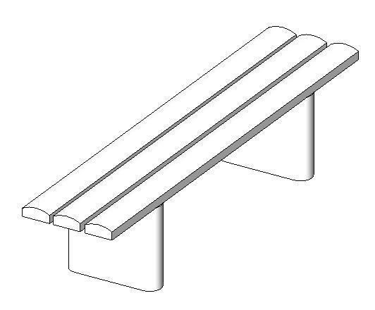 Mr GG park bench W40 D180 H40