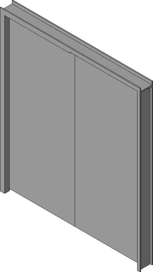 Double Egress Doors with Hollow Metal Drywall Frame