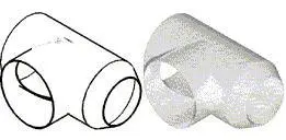 Round Duct Horizontal T 1