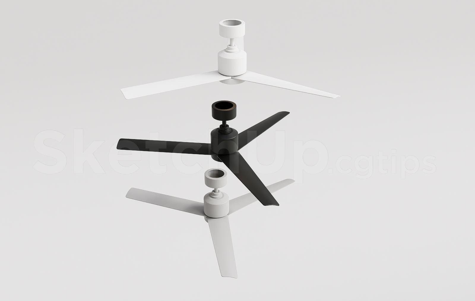 Modern 3-Blade Ceiling Fan with Light