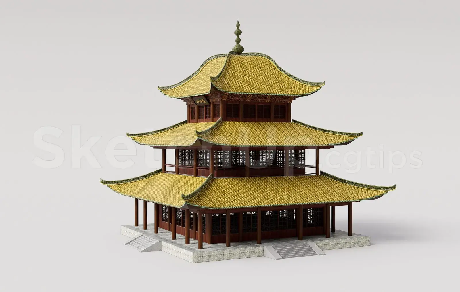 Traditional Chinese Pagoda Temple