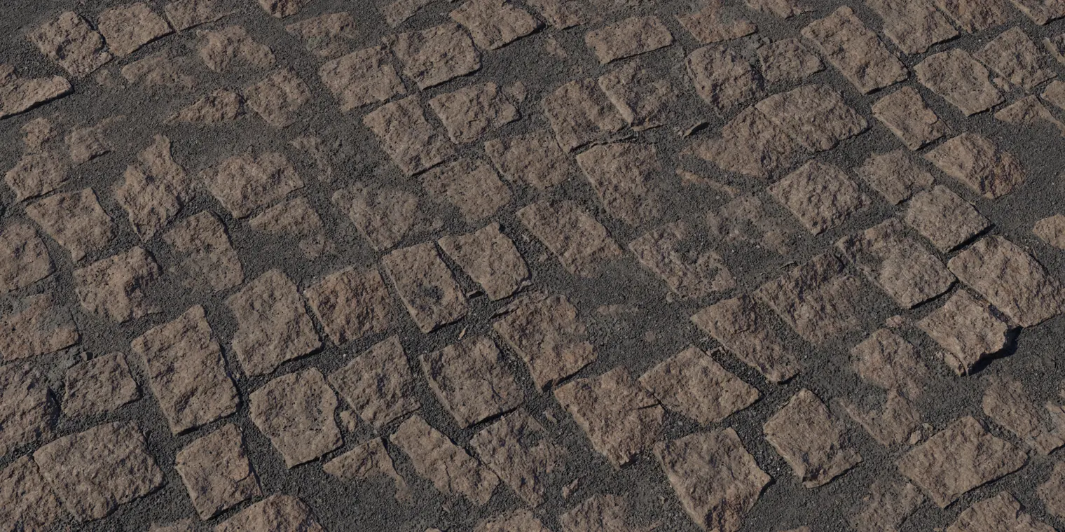 Cobblestone Embedded Asphalt