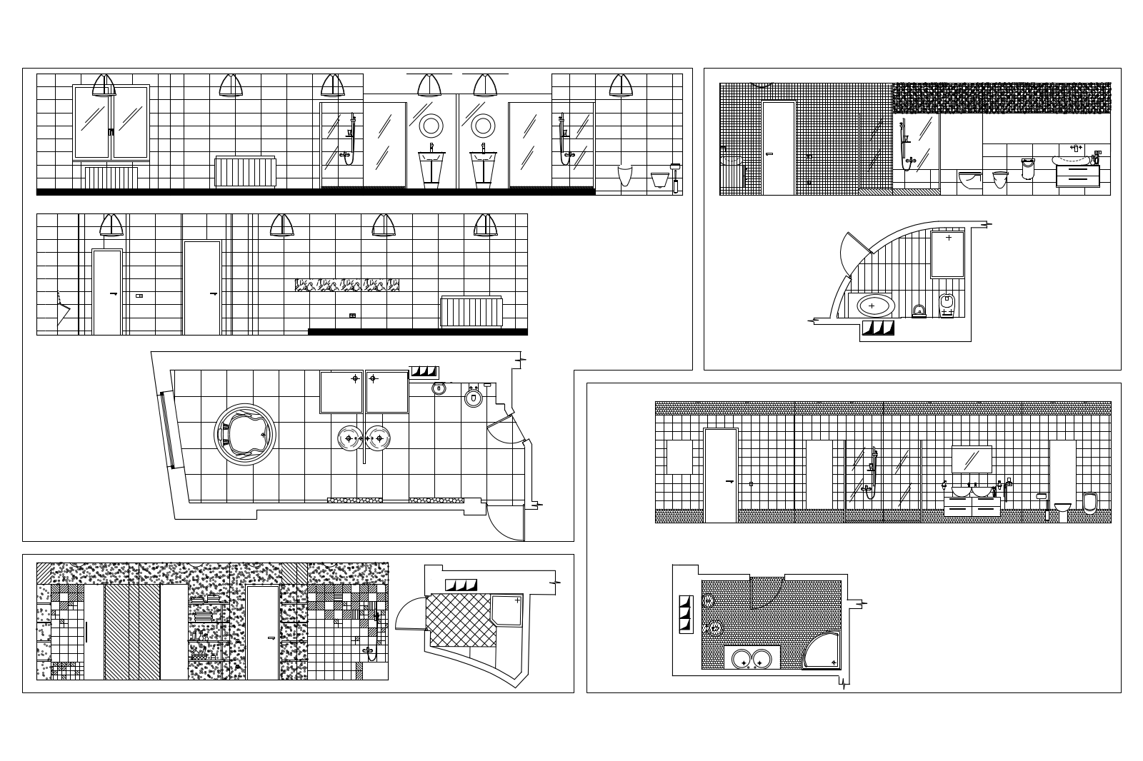 Bathroom Plans and Elevations