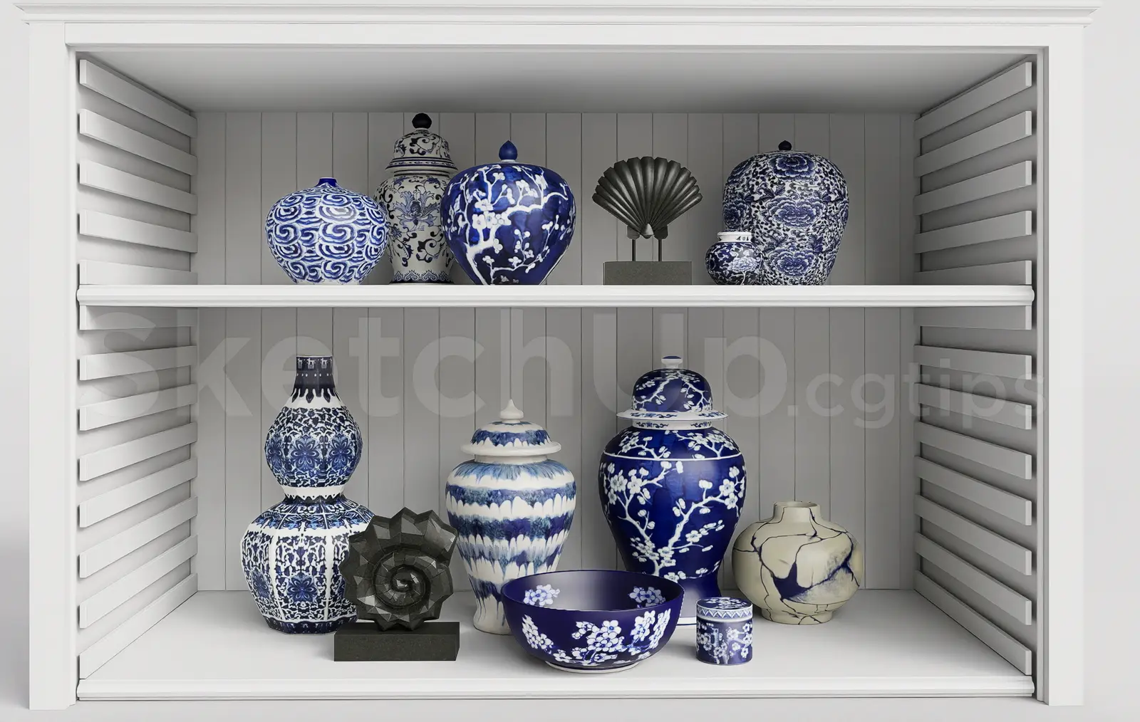 Blue and White Porcelain Vases
