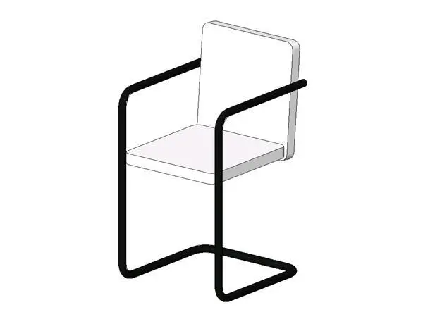 Chair-Sleigh base with Arms