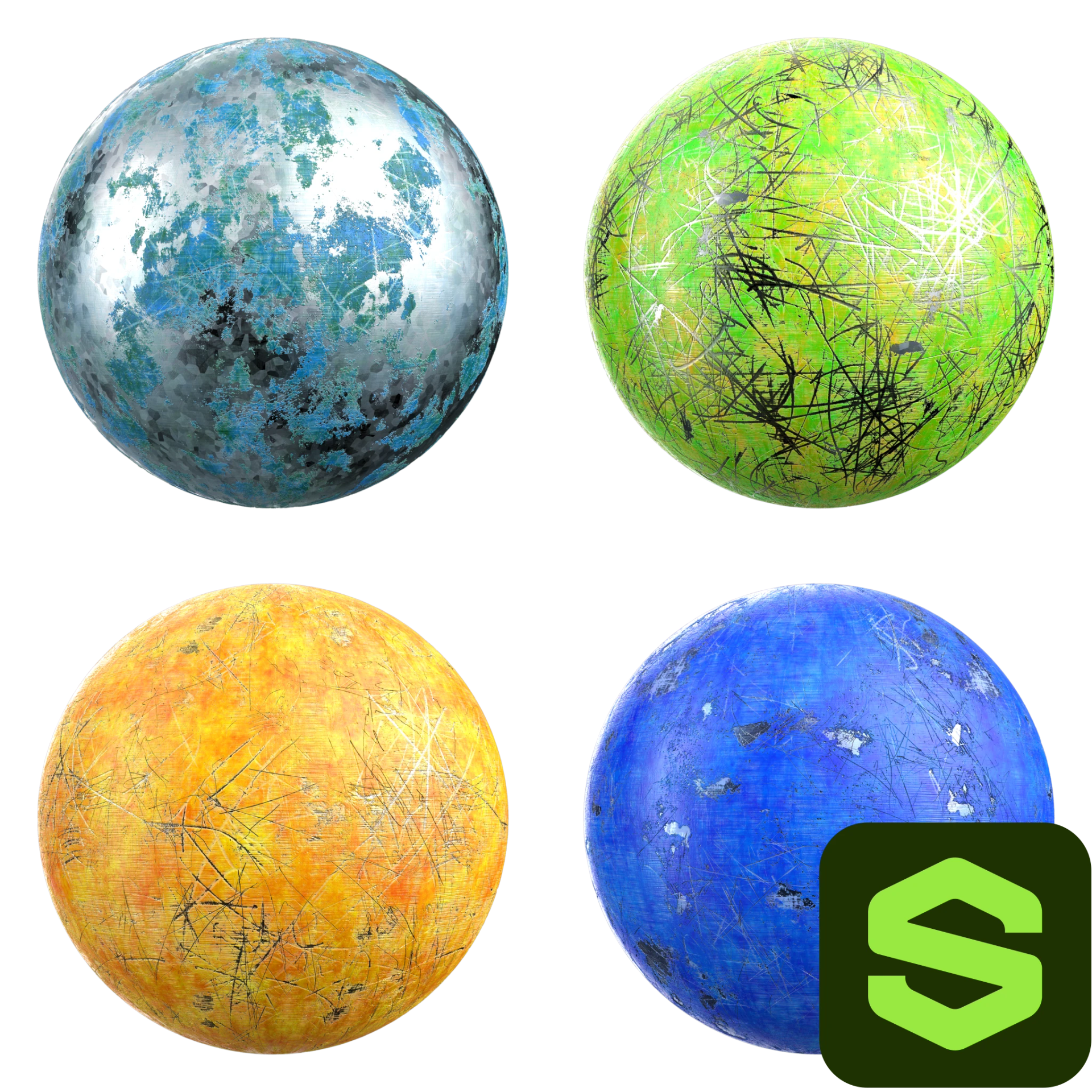 Painted Metal Substance 001