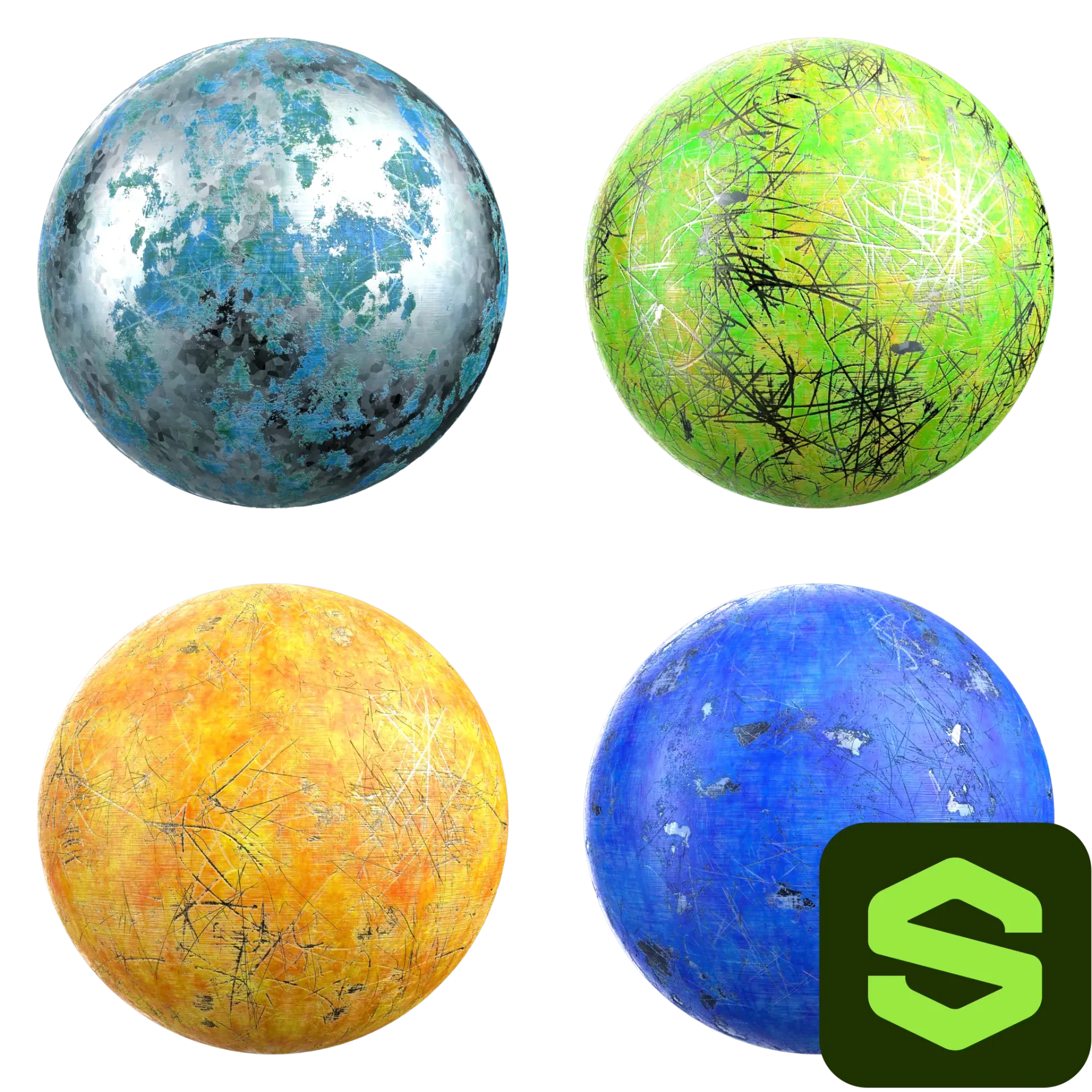 Painted Metal Substance 001