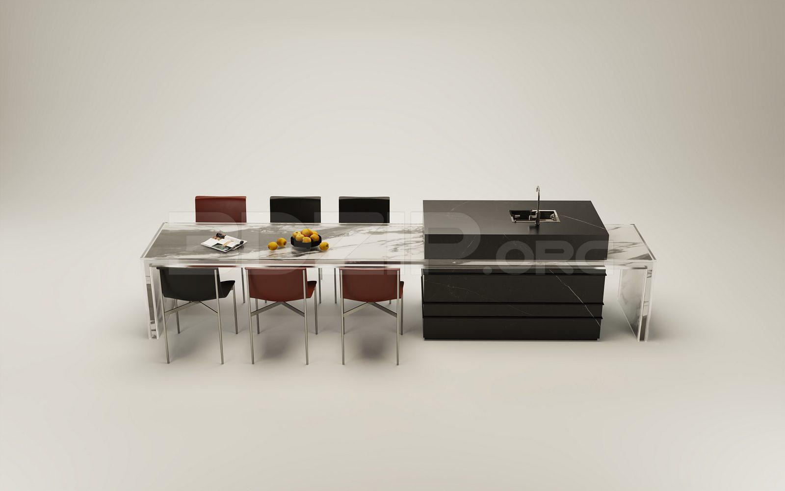 Dining Table And Chair — preview 1 (3dzip)