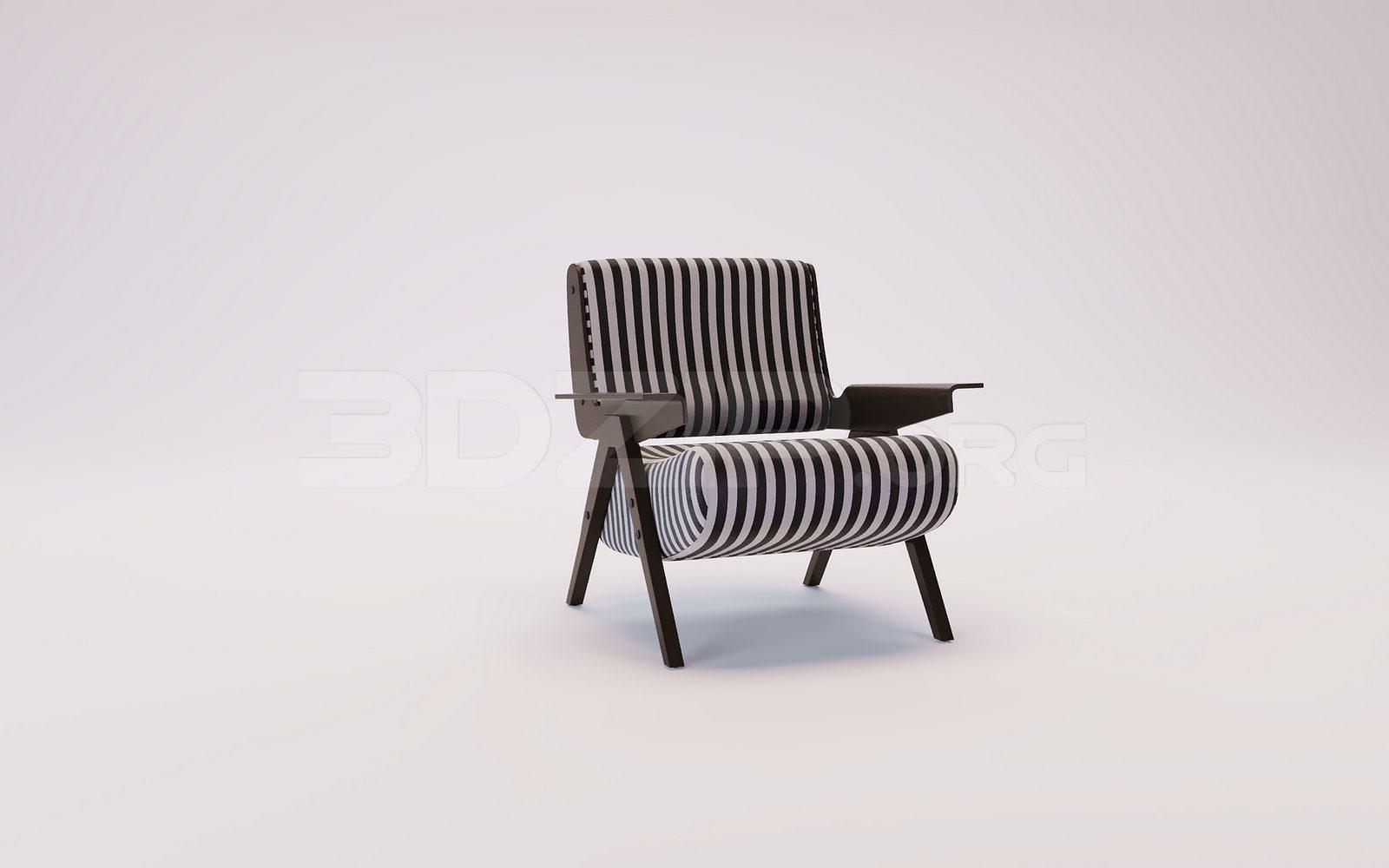 Armchair 3D Model for Interior Projects