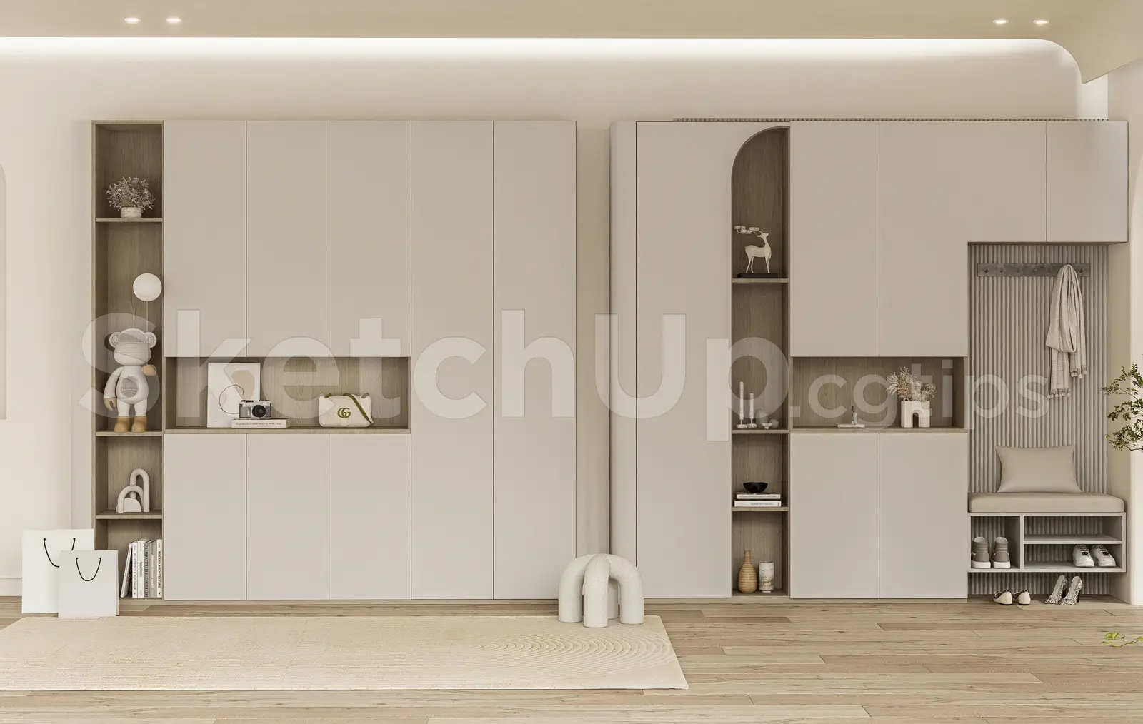Luxury Modern Closet Cabinet Design — preview 1 (cgtips, CC0)