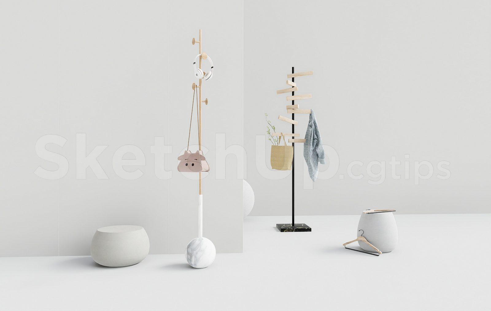 Modern Decorative Coat Hanger Stand