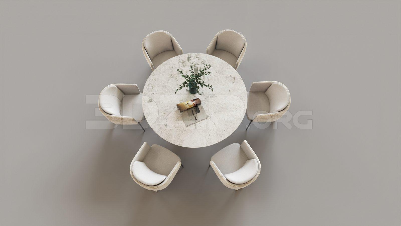 Dining Table And Chair — preview 1 (3dzip)