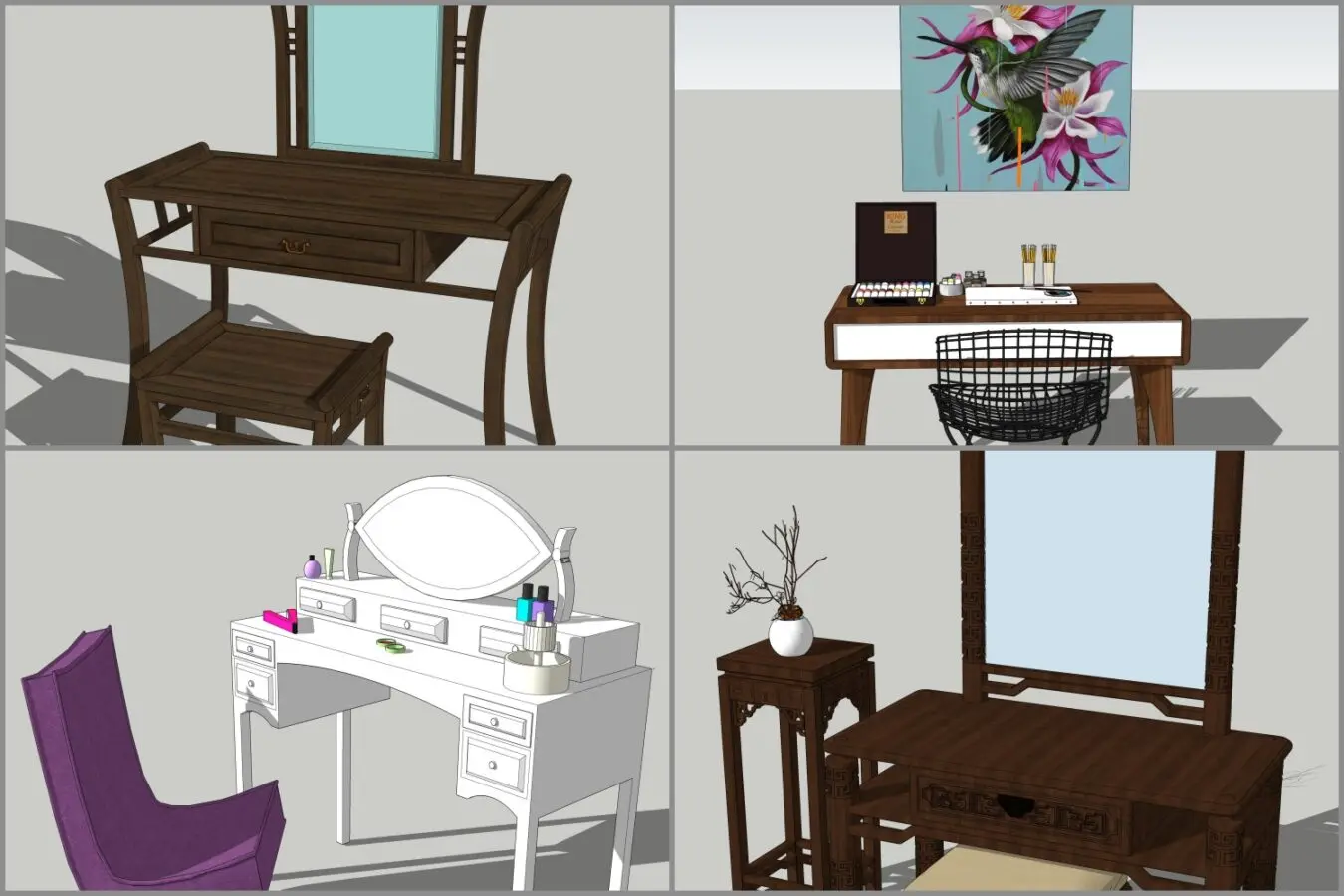 Combo Makeup Desk — preview 1 (cgtips)
