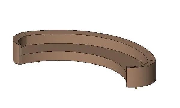 Curved Couch - Bevelled Top
