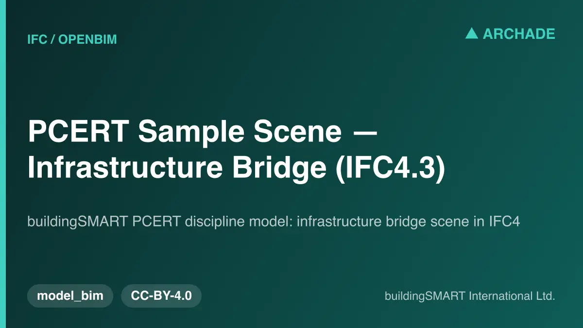 PCERT Sample Scene — Infrastructure Bridge (IFC4.3)