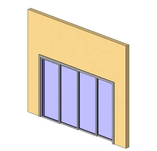 4-Panel Sliding door — preview 1, by A&R (RevitCity, CC0)