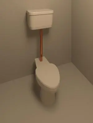 Old-Fashioned Overhead Toilet — preview 1, by ggedney1 (RevitCity, CC0)