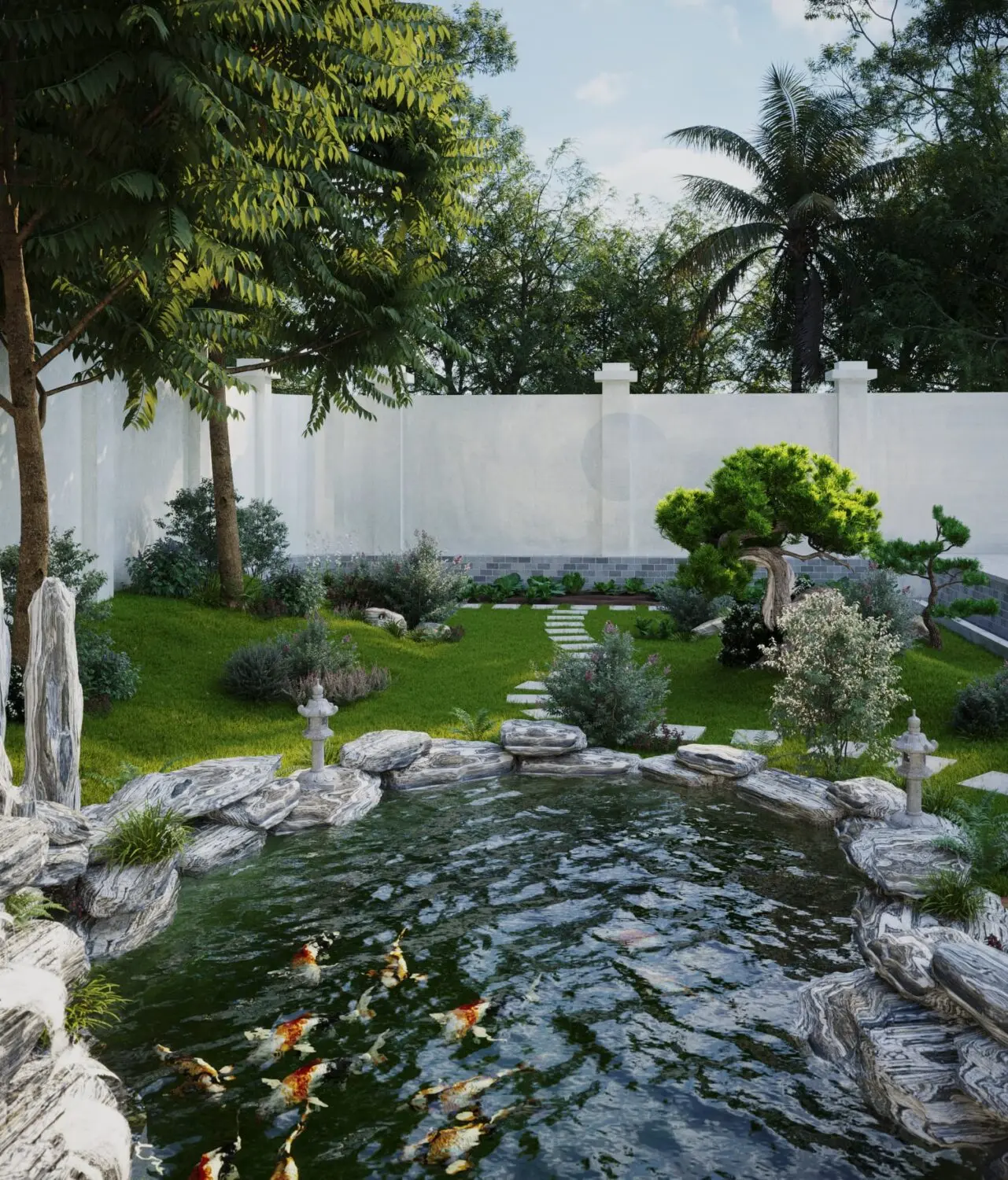 Exterior Garden Landscape — preview 1, by Quann Keuu (3dzip)