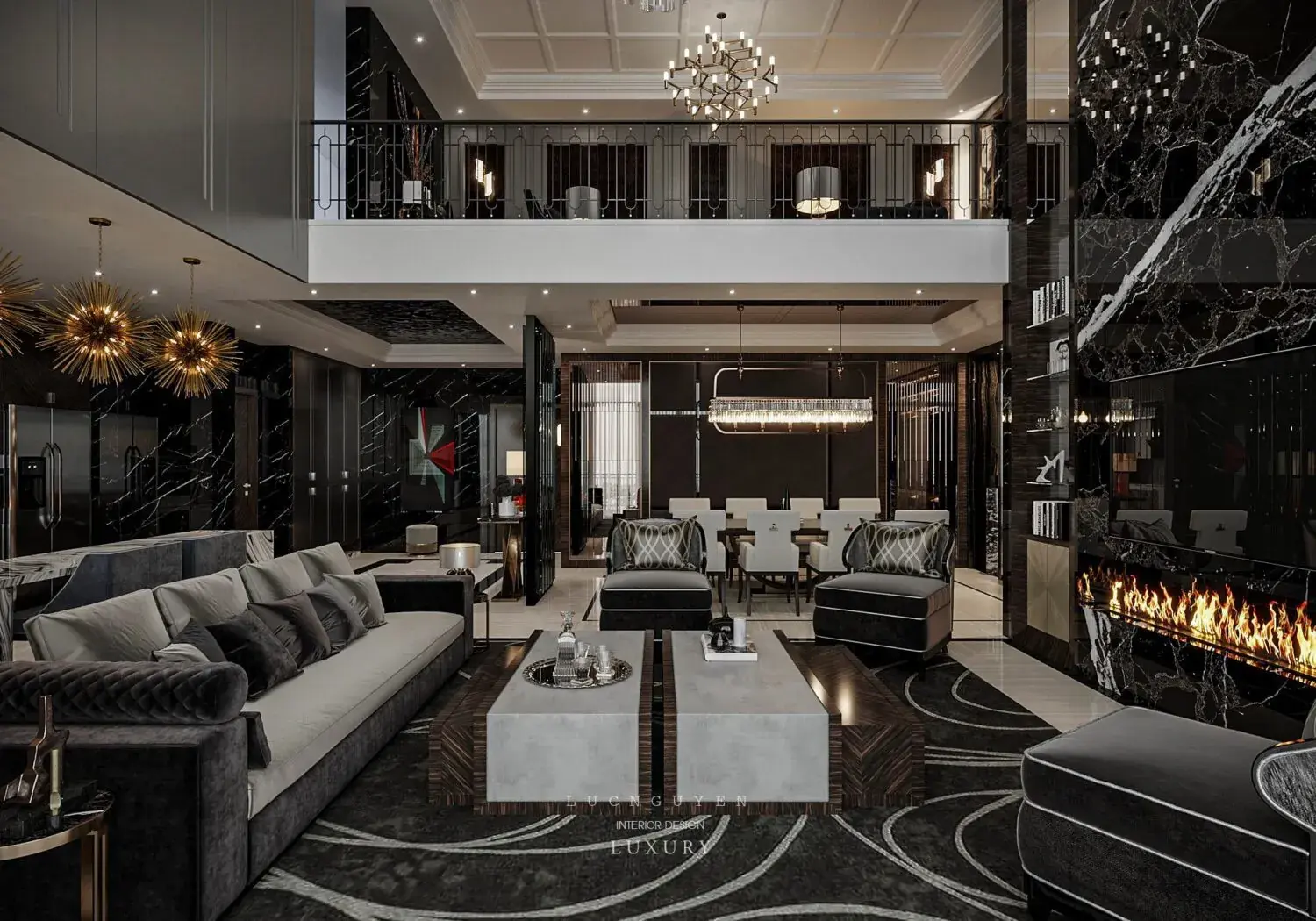 Interior Living Room – Kitchen