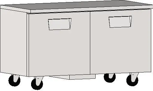 60 Inch Undercounter Commercial Refrigerator