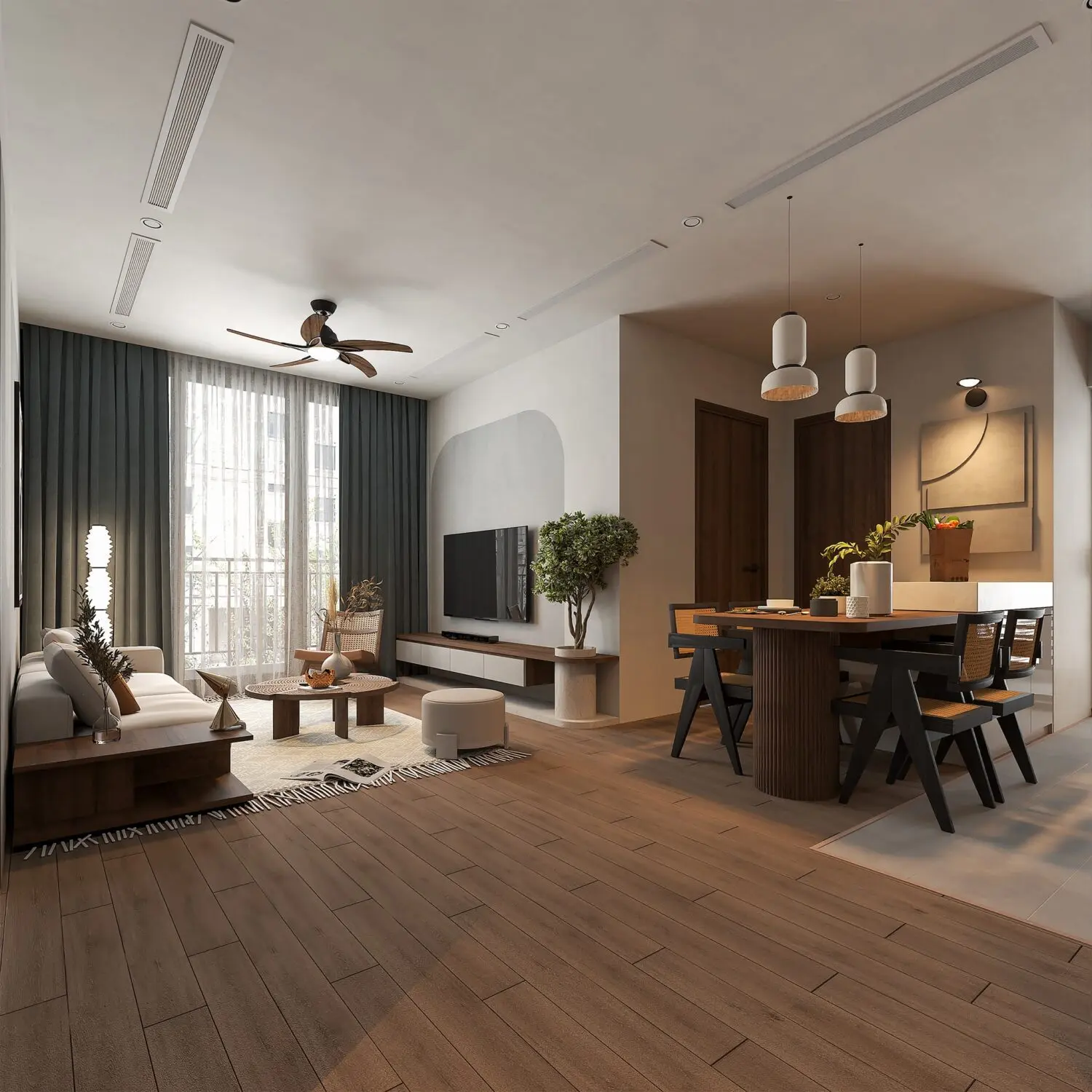 Living Room – Kitchen Interior