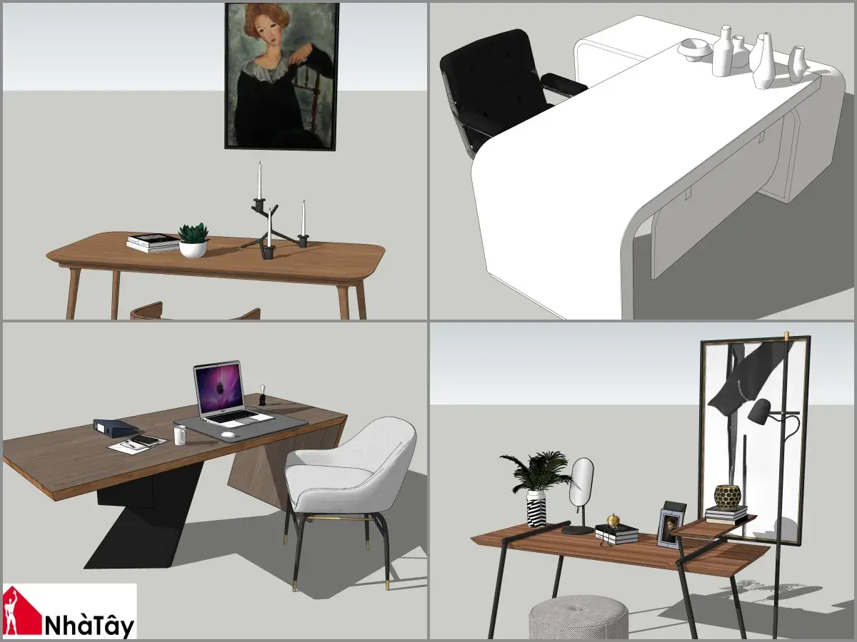 Combo study modern Desk