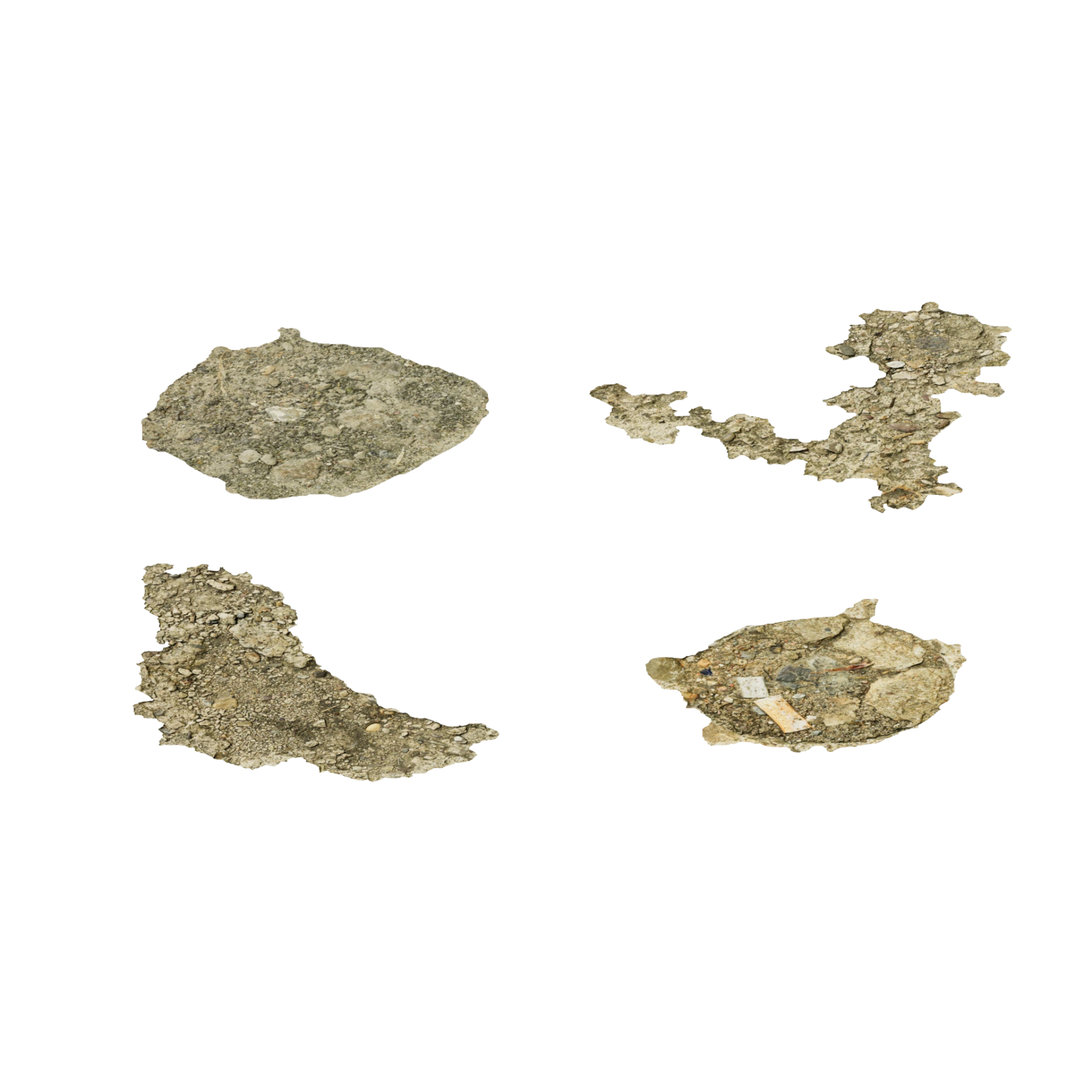 Asphalt Damage Set 002
