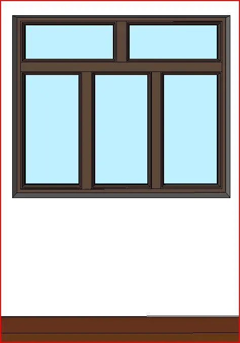 Aluminium Windows - Outward Opening - 3 Lower and 2 Upper