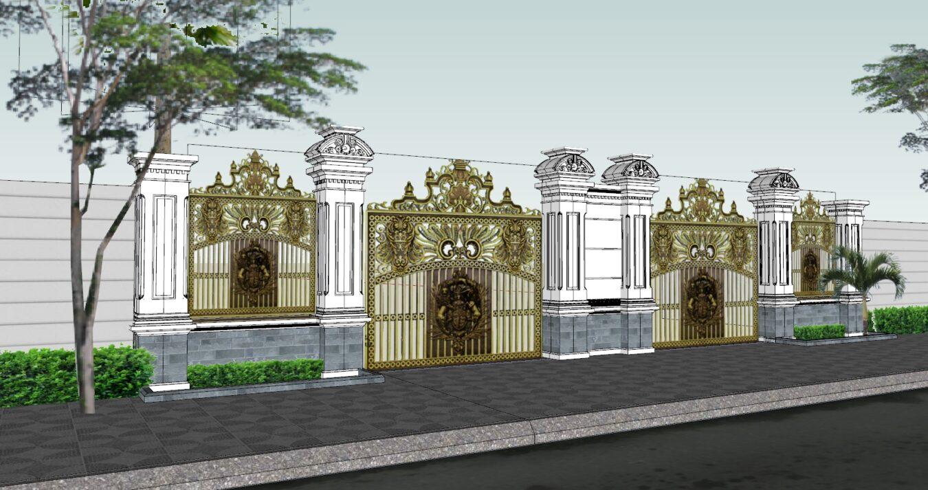 Neoclassical Gate And Fence