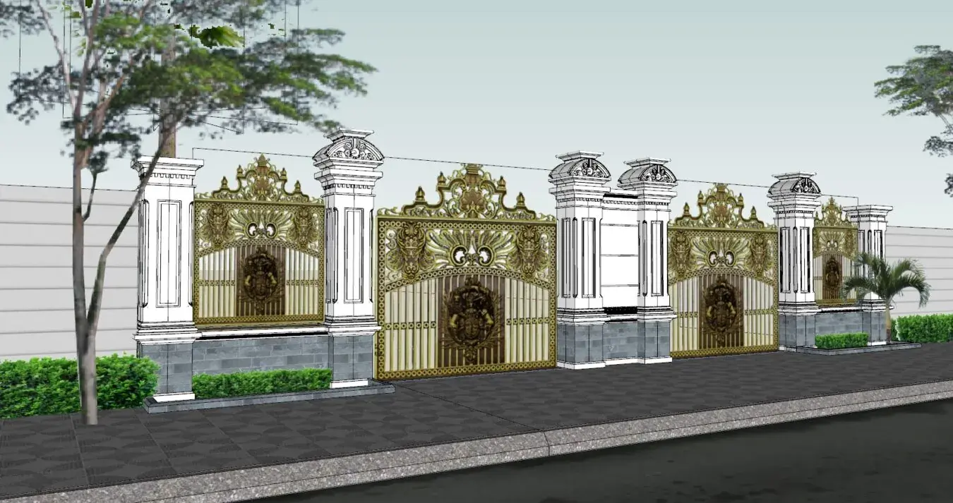 Neoclassical Gate And Fence