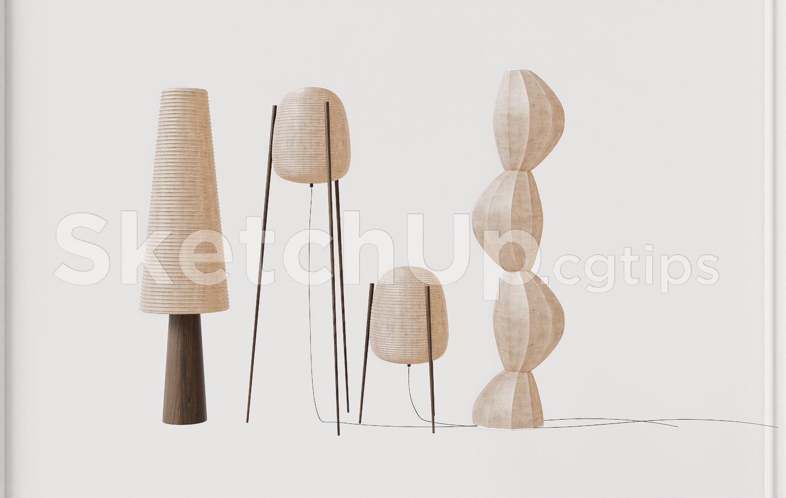 Floor Lamp Model for SketchUp – Interior Design Ready