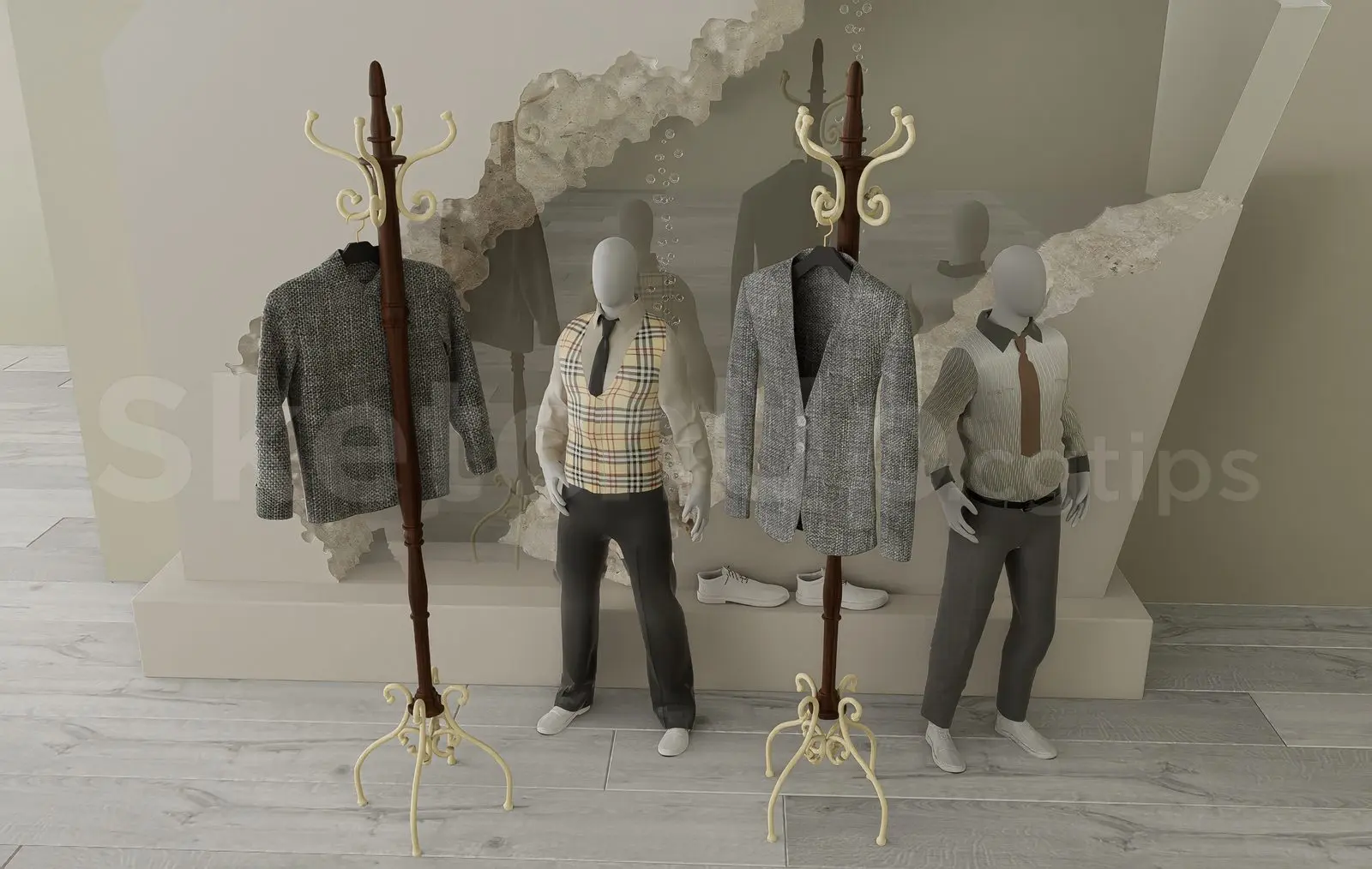 Men’s Fashion Store Display and Mannequins