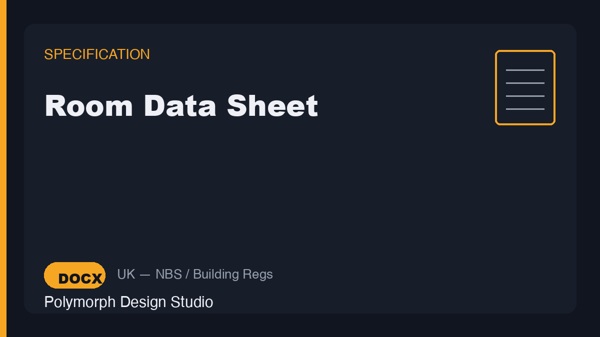 Room Data Sheet